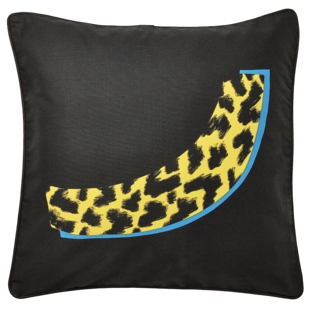 IKEA ÖMSESIDIG‎ OMSESIDIG Cushion Cover, Black/Yellow (505.460.55) NEW